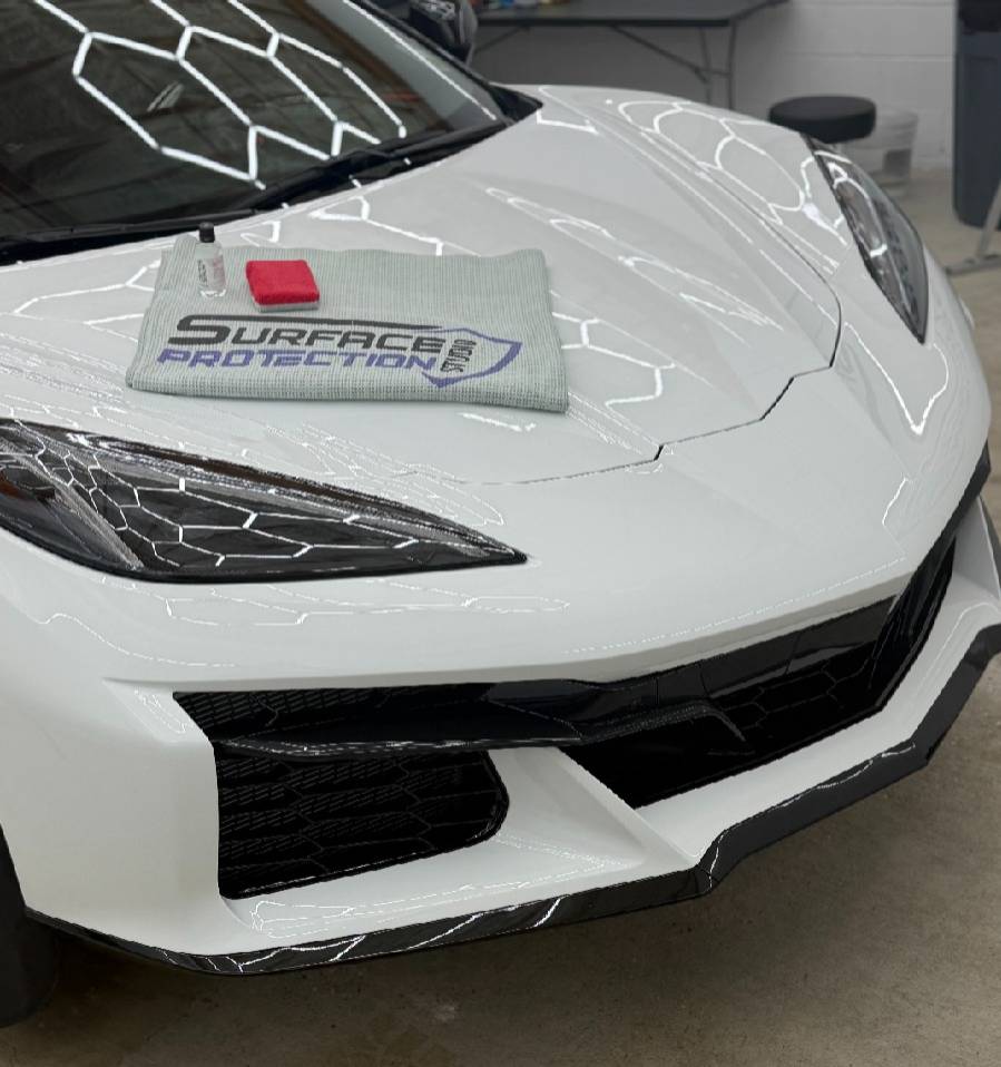 PPF installation on Corvette C8